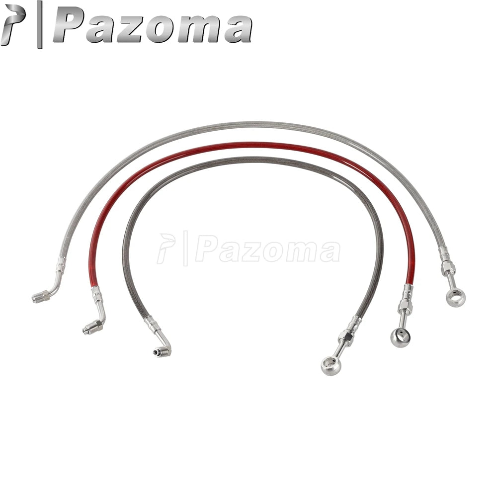 Motorcycle Hydraulic Banjo Braided Line Steel Brake Hose Cable For Harley Softail Slim Breakout Deluxe Street Bob Fat Boy 18-23
