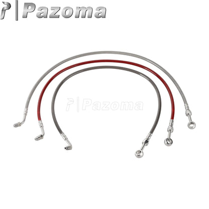 Motorcycle Hydraulic Banjo Braided Line Steel Brake Hose Cable For Harley Softail Slim Breakout Deluxe Street Bob Fat Boy 18-23