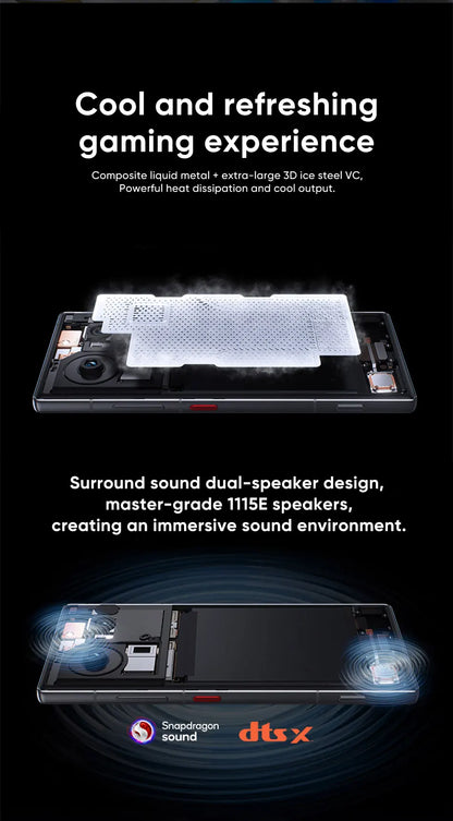nubia Z80 Ultra 5g Smartphone Global Version Snapdragon 8 Elite Gen 5 6.85'' 144Hz Oled Display 7200Mah 90W Fast Charging 64Mp