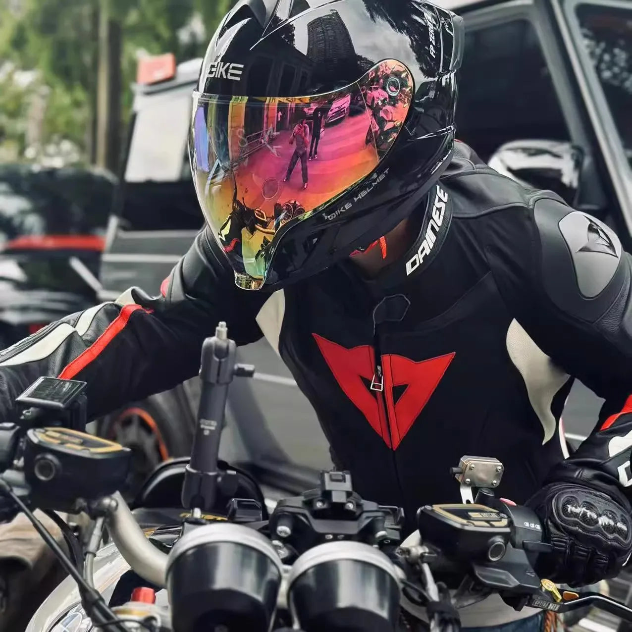 Qike FP02 Motorcycle Helmet Flip Up Helmet Qike FP02 Visor QIKE Prats Dual Visor Casque Moto Street Bike Long Visor Casco Moto