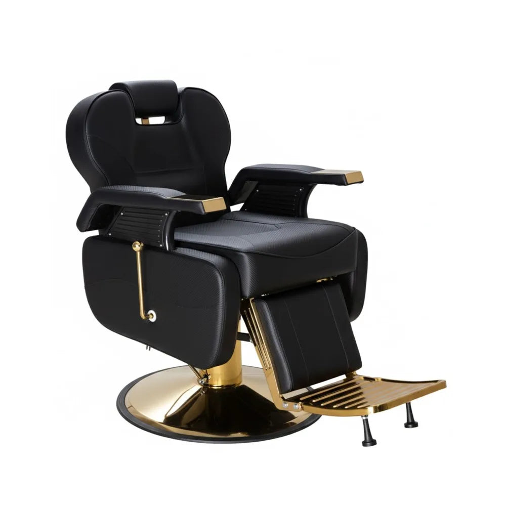 Salon Chair for Hair Stylist, 440 Lbs Heavy Duty Reclining Barber Chair with High-Density Foam Cushioning, Customized