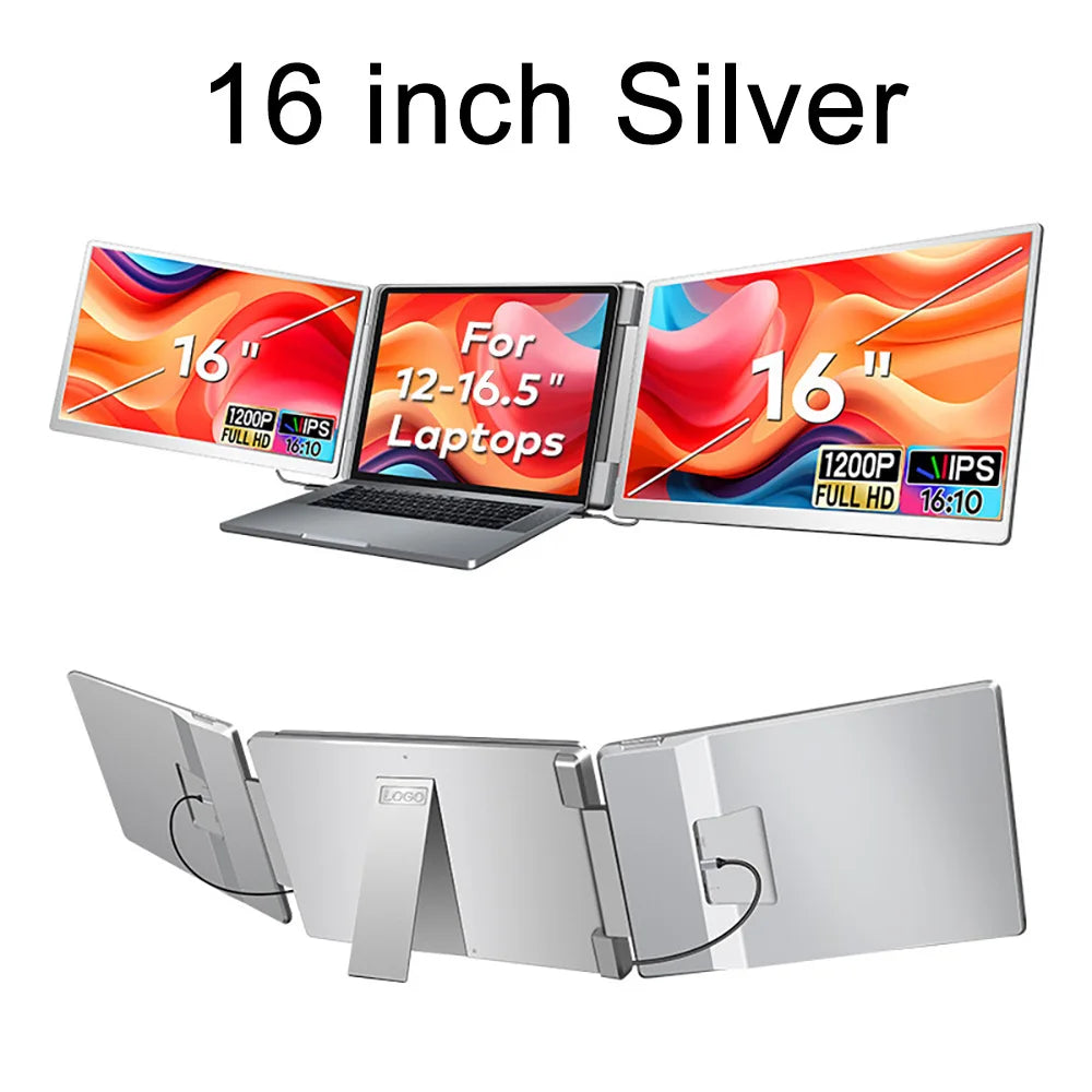 Dual Screen Extender FHD IPS Gaming Display Portable LCD Backlit Monitor High Definition for Productivity 14 to 16 inch Rospider