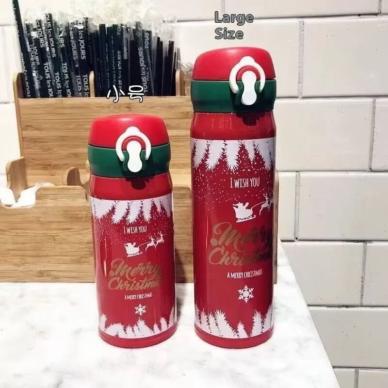 Hot 304 Stainless Steel Christmas and New Year Gift Bouncing Insulated Cup, Creative Water Cup, Internet Famous Minimalist Cup L