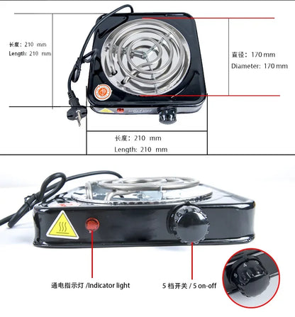 hot plate Hookah Charcoal Burner Chicha electric Plate stove black blue Cooking Coffee Heater Chicha Narguile Accessories