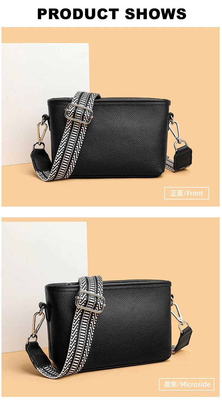 100% Genuine Leather Shoulder Bag for Women Solid Purse Luxury Cowhide Crossbody Bags Female Fashion Handbag Hobos Tote Bag