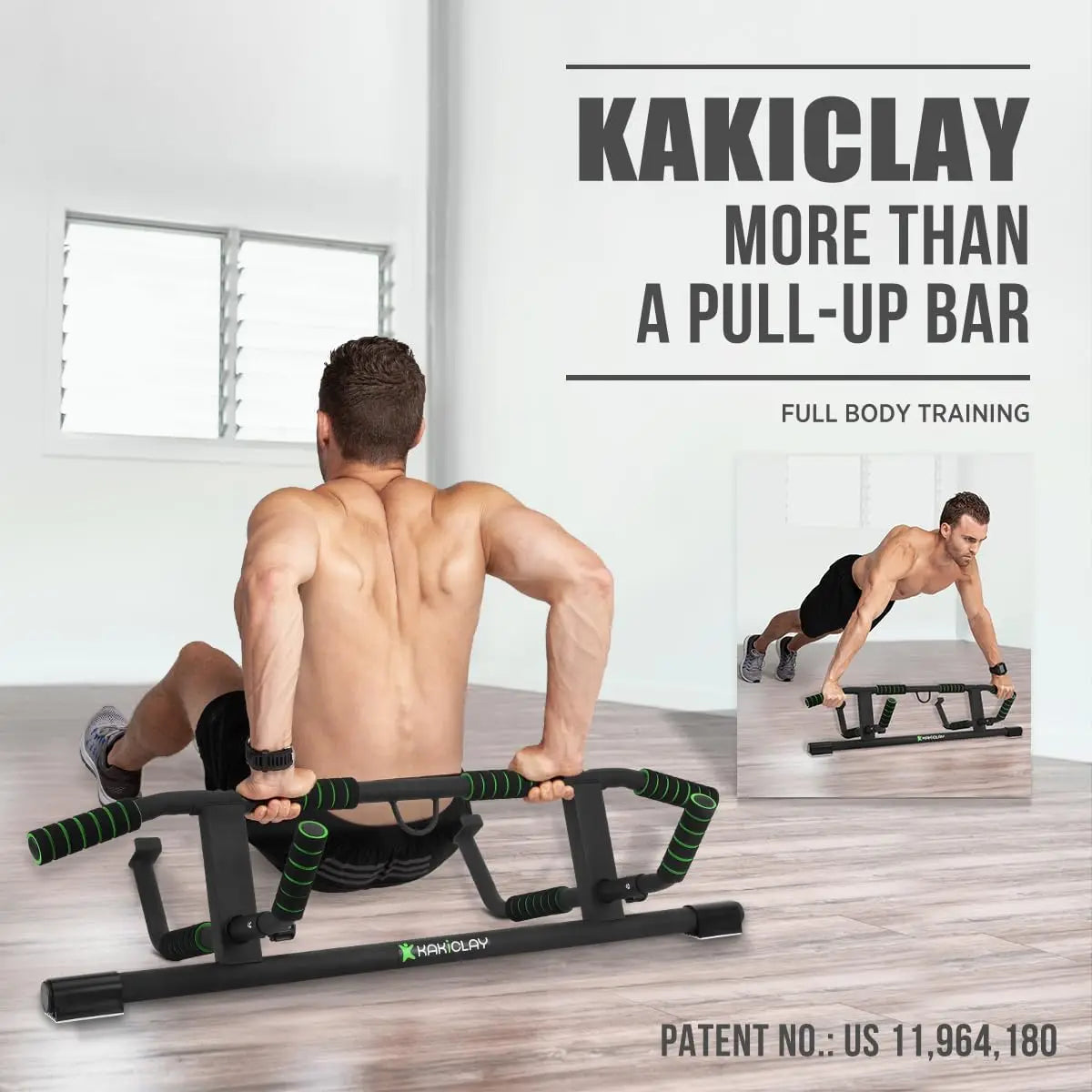 Multi-Grip Pull Up Bar with Smart Larger Hooks Technology - USA Original Patent, Designed, Shipped, Warranty