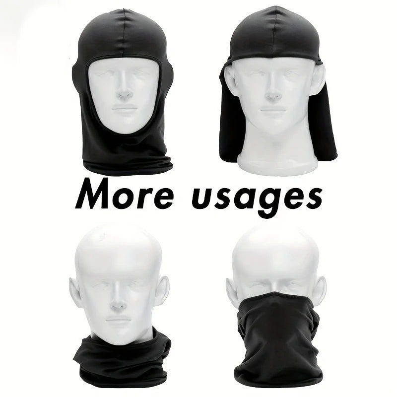 1pc/2pcs Four season universal Unisex outdoor cycling face mask, letter printed breathable elastic quick drying Masked hat