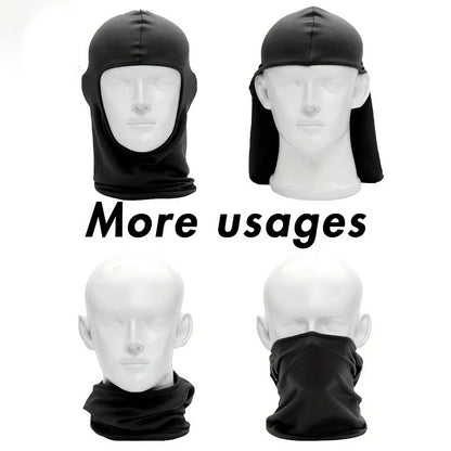 1pc/2pcs Four season universal Unisex outdoor cycling face mask, letter printed breathable elastic quick drying Masked hat