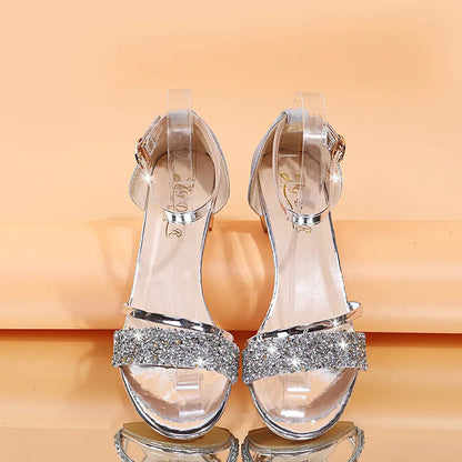 New Fashion Women's Sandals Gold and Silver Low Heel Casual Shoes Women Open Toe Summer Light Fashion Women's Shoes