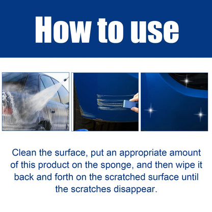 Homonth Car Wax Scratch Swirl Remover Solvent Car Polish Car Polish Solvent 100g Car Wax With Sponge For Repair Paint Scratches