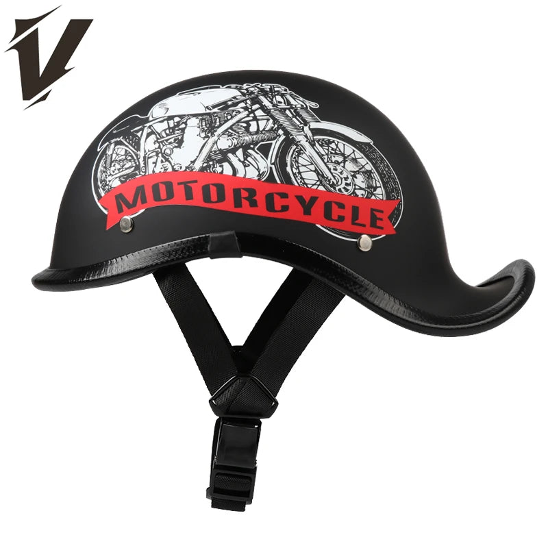 Retro motorcycle helmet personalized 3/4 half helmet motorcycle scooter safety helmet suitable for men and women