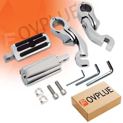 1.25" Highway Pegs Adjustable Footpeg Short for Harley Touring Road King Road Glide Electra Glide Street Glide Sportster Softail