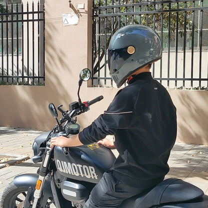 Dot-approved, motorcycle full-cover vintage helmet, Cafe cruiser helmet, PC lenses, suede lining