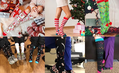 4 Pairs of Compression Socks Men Women Medical Varicose Veins Nursing Socks For Outdoor Running Pregnant Sports Socks