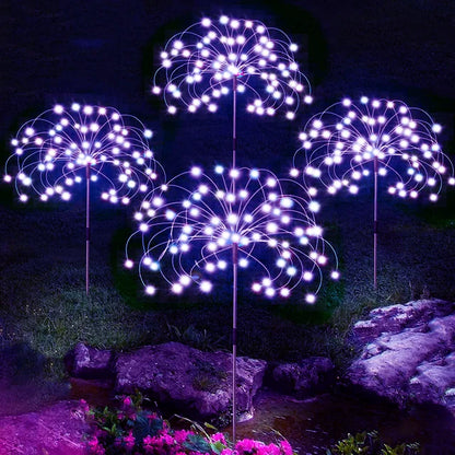 Solar LED Firework Fairy Lights, Waterproof, Garden Decoration, Lawn, Pathway, Solar Lamp, Outdoor Light