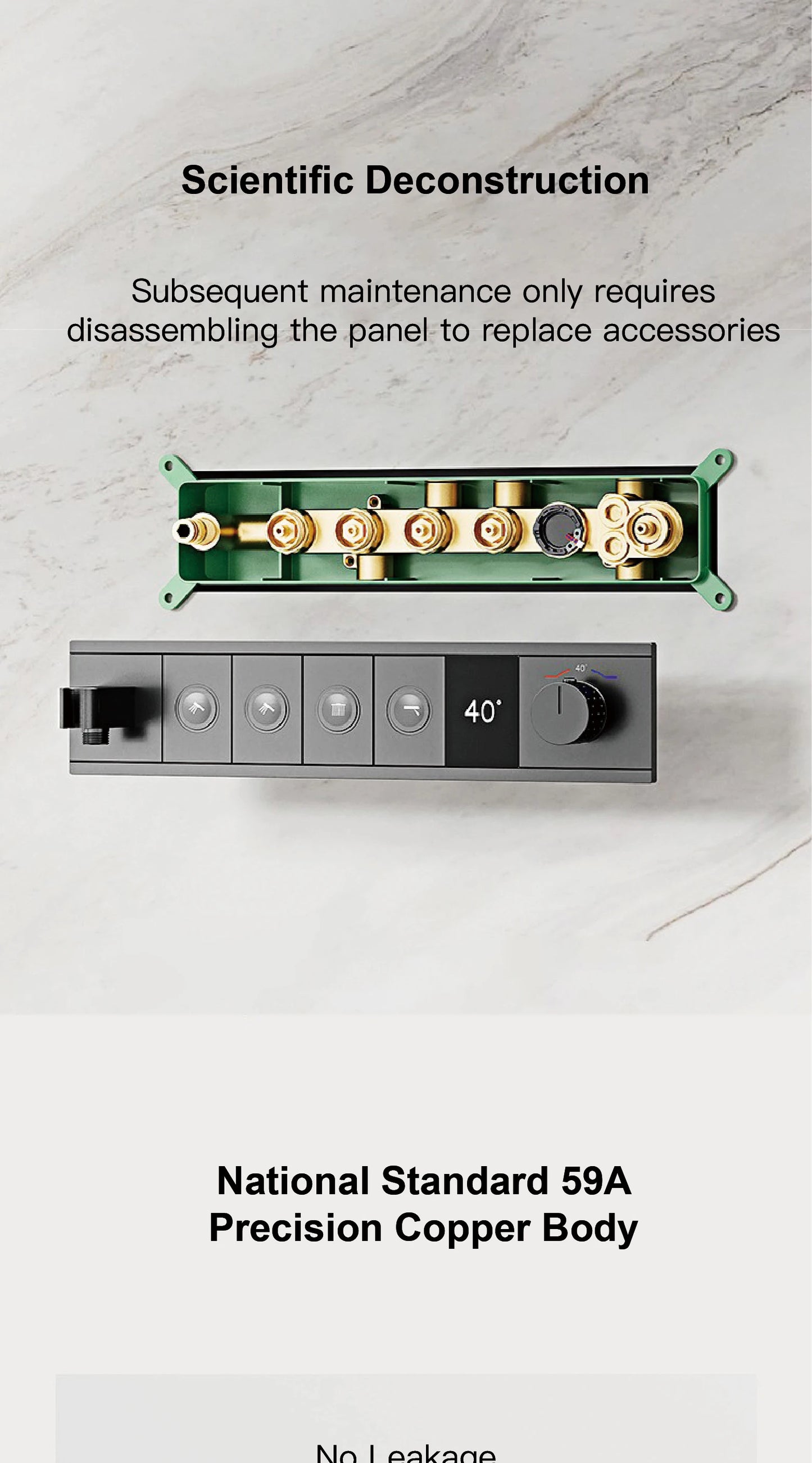 Ceiling Mounted LED Digital Display Thermostatic Shower System.Embedded waterfall style brass bathroom mixer for hot&cold water