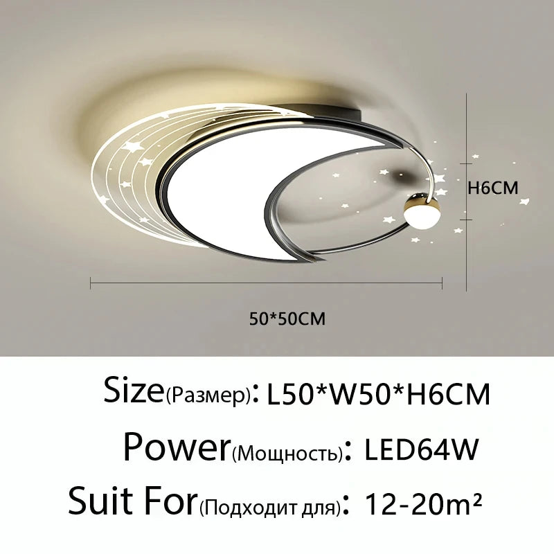 Modern Simple LED Ceiling Lamp Home Decor Bedroom Study Fixture Creative Dining Living Room Lights Children's Room Chandelier