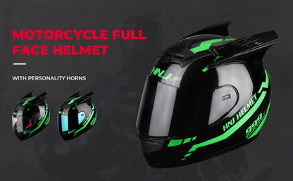 KEMITOUR Full Face Motorcycle Helmet DOT Certification Cat Ear Safety Moto Helmet For Women Men Breathable Gift For Girlfriend