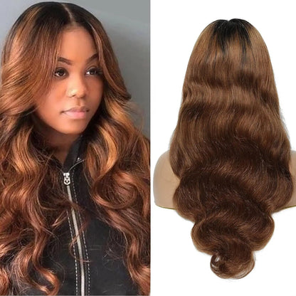 Honey Blonde Lace Front Wig PrePlucked 1B 27 Human Hair Wigs Ombre Body Wave Lace Front Human Hair Wig 180% Raw Bodywave 30 Inch