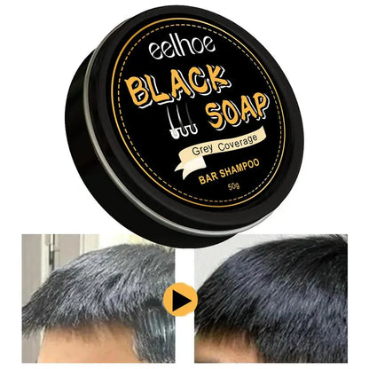 Hair Darkening Shampoo Bar White Hair To Black Shampoo Soap Black Hair Shampoo Cover Grey Hair Soap Conditioner Repair Essence