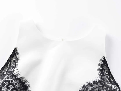 CHNMR Lace Cut Out Slim Backless Dress Women Elegant Halter Sleeveless Party Dresses Fashion Female Vestiods for Summer New 2026
