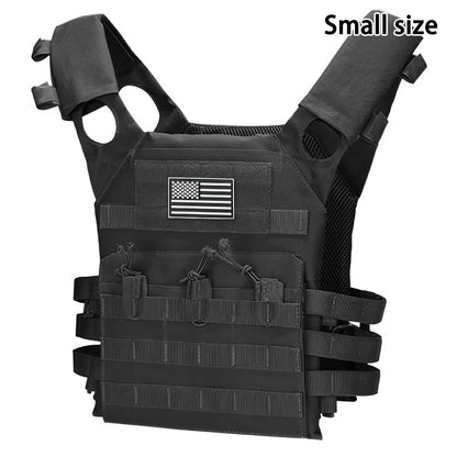 MOLLE outdoor training vest (including US flag emblem) with convenient expansion, lightweight and multifunctional JPC vest
