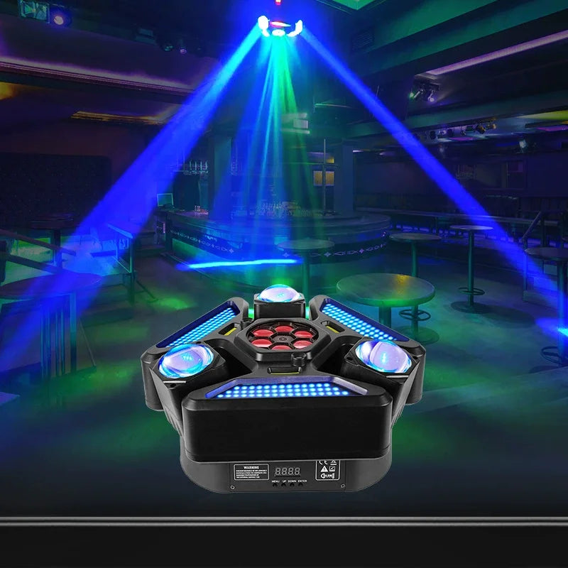 150W Moving Head Disco Lights for Parties Beam Strobe Light DJ Equipment RG Laser DMX/Remote Control/Auto Stage Effect DJ Set
