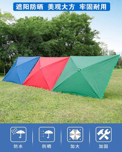 Parasol outdoor stall large sun umbrella rectangular canopy thickened commercial folding square courtyard umbrella sun protectio