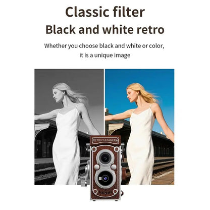BNVN-Retro Camera Dual Lens Design Function Manual Joystick Operation HD Infrared Night Vision Nostalgic Portable