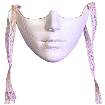 Unisex Masquerade Mask Beauty Mask Cosplay Mask Mechanical Half Face Mask for Carnival Halloween Dress up Party Mask