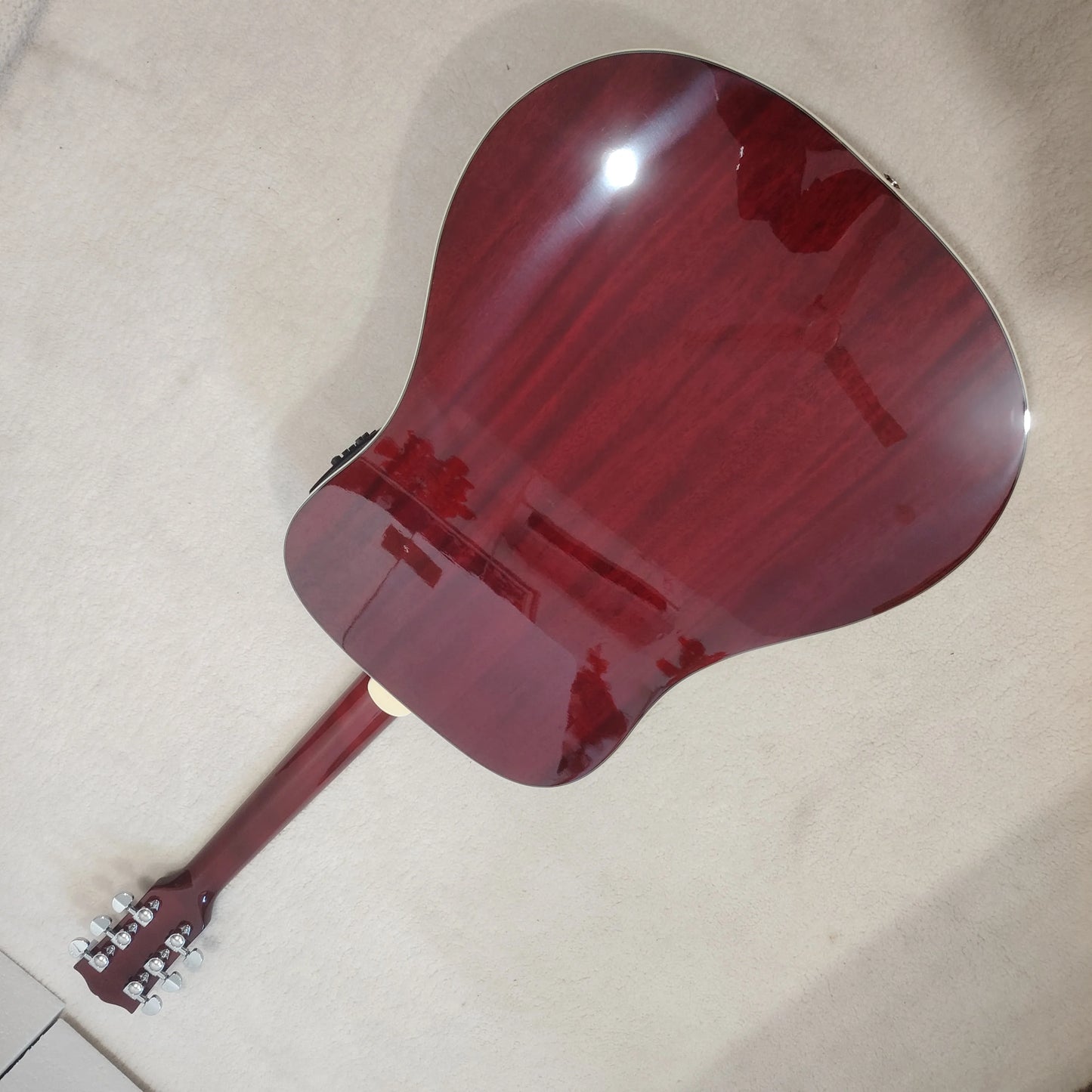 [Original Guitar]High quality bird acoustic guitar, top solid spruce, 301EQ, cow bone nut, free shipping from US warehouse,