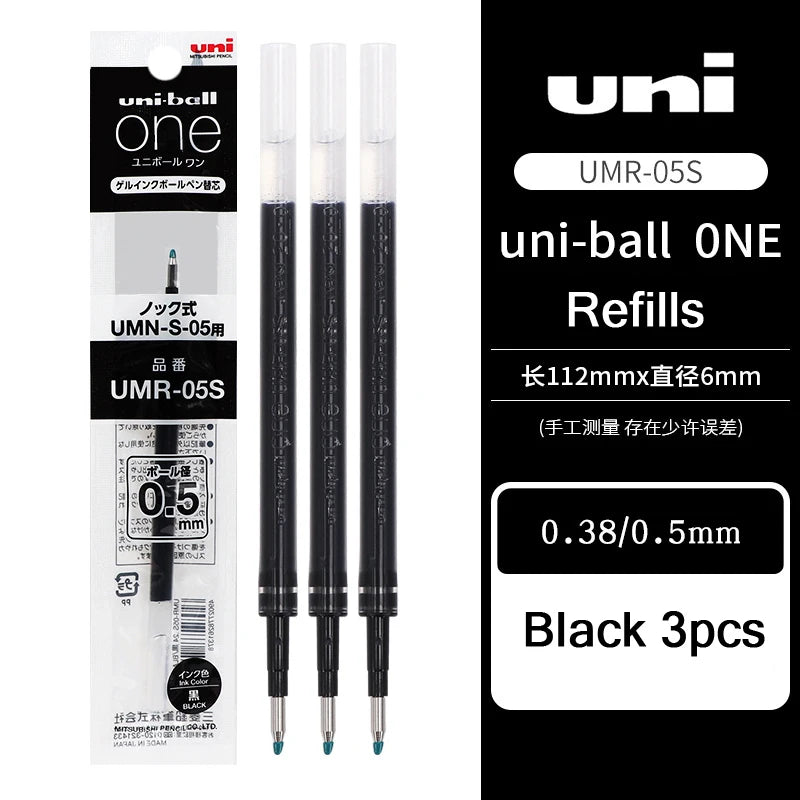 uni-ball one Mitsubishi Limted Gel Pen,Black/Red/Blue/Navy Blue Core Black Technology Signing Canetas for homework,test,meeting