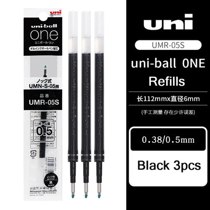 uni-ball one Mitsubishi Limted Gel Pen,Black/Red/Blue/Navy Blue Core Black Technology Signing Canetas for homework,test,meeting