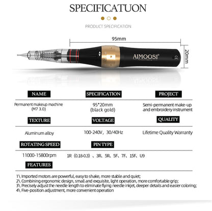 AIMOOSI M7 Tattoo Machine Set Microblading Eyebrow PMU Gun Pen Needle Permanent Makeup Machine Professional Supplies Beginner