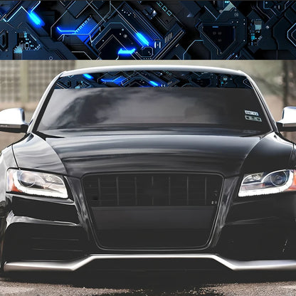 1-Piece Cyberpunk Circuit Board Decorative Strips Car Stickers: 1-Piece Set - Waterproof, Scratch Resistant, Suitable