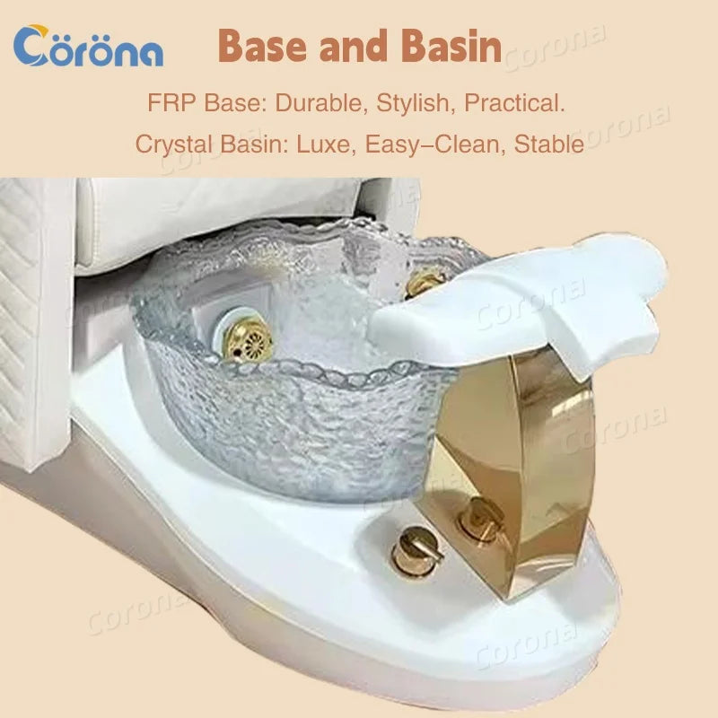 Manicure Pedicure Chair And Manicure Table Set Luxury Pedicure Spa Massage Chair For Nail Salon Pedicure Chair With Plumbing
