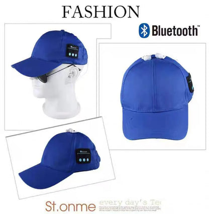 Outdoor Sports Baseball Cap with Visor Wireless Bluetooth Hands-free Music Headphone Hat