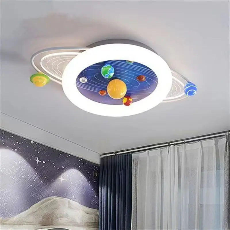 Modern Minimalist Nordic LED Home Ceiling Lights Cartoon Astronaut Space Art Creative Lamp for Living Room Decoration Chandelier