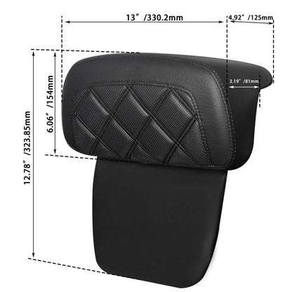Tour Luggage Pack Backrest Pad Motorcycle Trunk For Harley Touring CVO Electra Street Glide FLHXS Road King FLHR Tri Glide 14-25