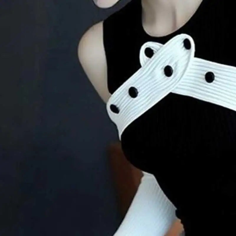 Women Clothing Autumn Fashion Simplicity Trend Hollow Out Knitting O-neck Female Color Blocking Appear Thin Slim Pullovers Sweat