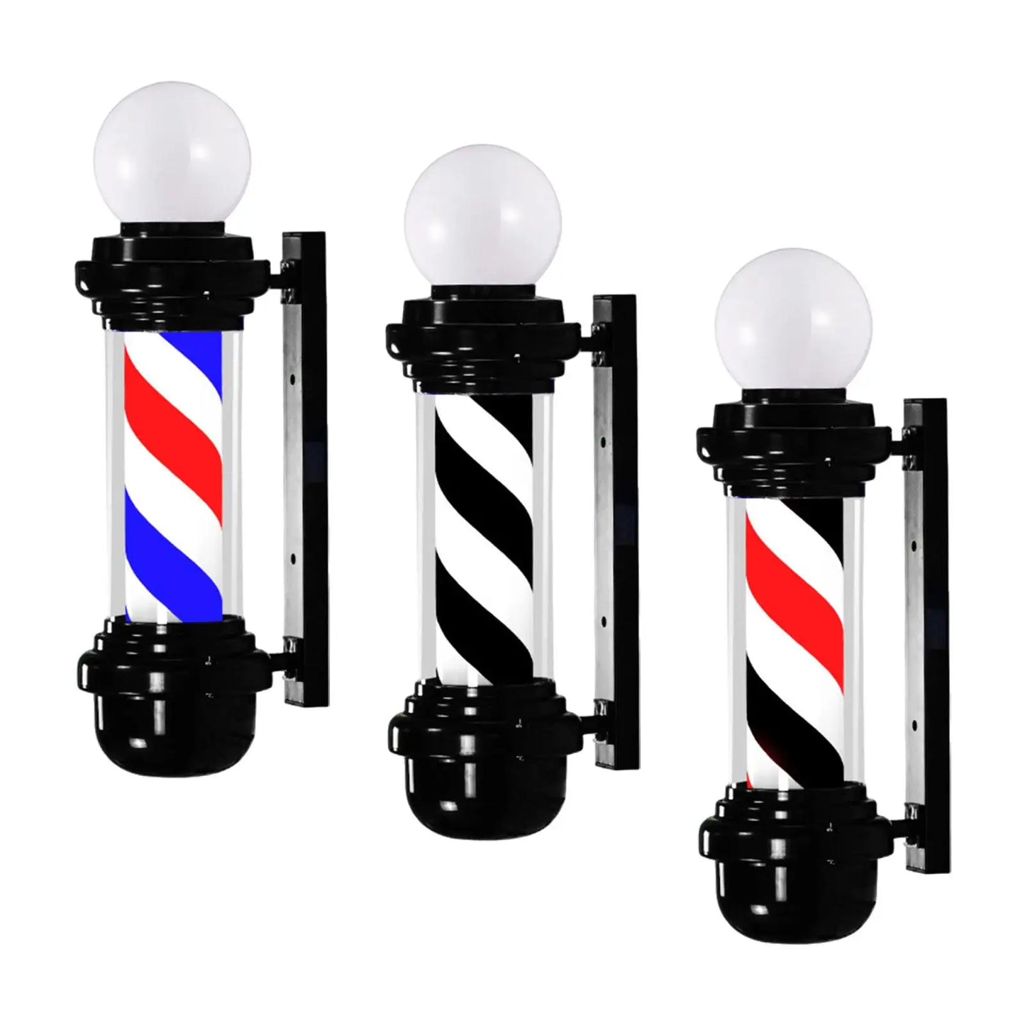 23.6 inch Barber Pole Light Classic Signs Barber Shop Open Sign for Outside