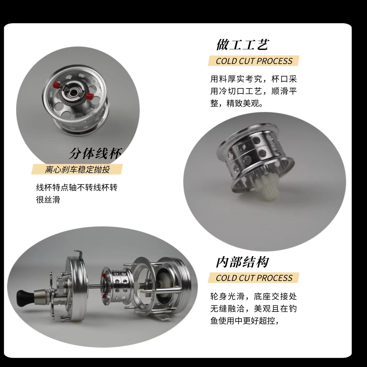 BYBLOS 3500C Baitcasting Reel,Centrifugal Brake,5.5:1,Fishing Reel,220g,Drag Force 5kg