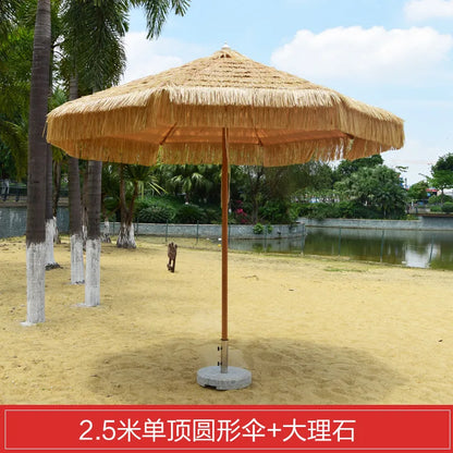 CL  shading thatch umbrella straw simulation straw umbrella courtyard agritainment B & B outdoor beach villa umbrella