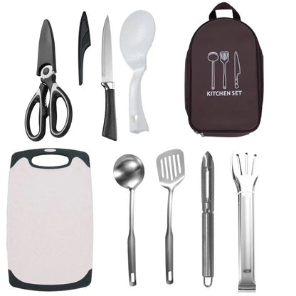 Outdoor Camping BBQ Cooking Gear Backpack Set - All-in-One Portable Kitchen with Great Looks And Practical Design