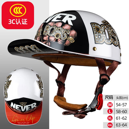 Motorcycle Helmet Electric Vehicle Riding Locomotive for Harley Retro Half Helmet Four Seas Universal Helmet Helmet Wholesale
