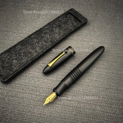 Benovel F857 Small Steel Cannon Pen Brass Chrome Plated All Metal Adult Student Calligraphy Practice Office Advanced Ink Pen
