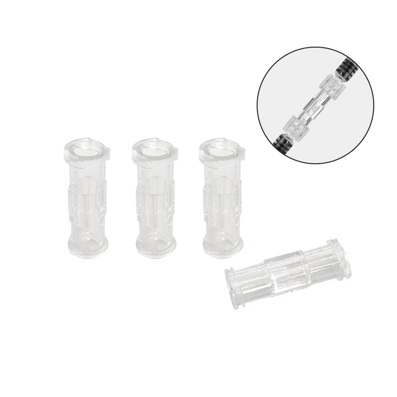 10/20/50/100Pcs Double Helix Luer Syringe Connector Sterile Transparent Pneumatic Parts PP Material Leak Proof Drug Guide Device