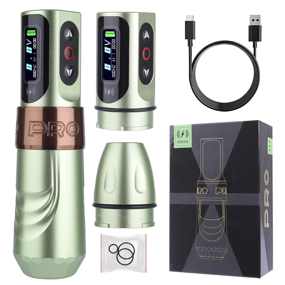 T-Rex Wireless Tattoo Machine Rotary Pen Coreless Motor 4.0mm Travel with Two 1600mAh Batteries Suitable for Tattoo Artists