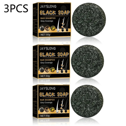1/3pcs Polygonum Multiflorum Black Hair Soap White Hair Repair Soap Hair Care Nourishing Anti Dandruff Natural Hair Dye Soap