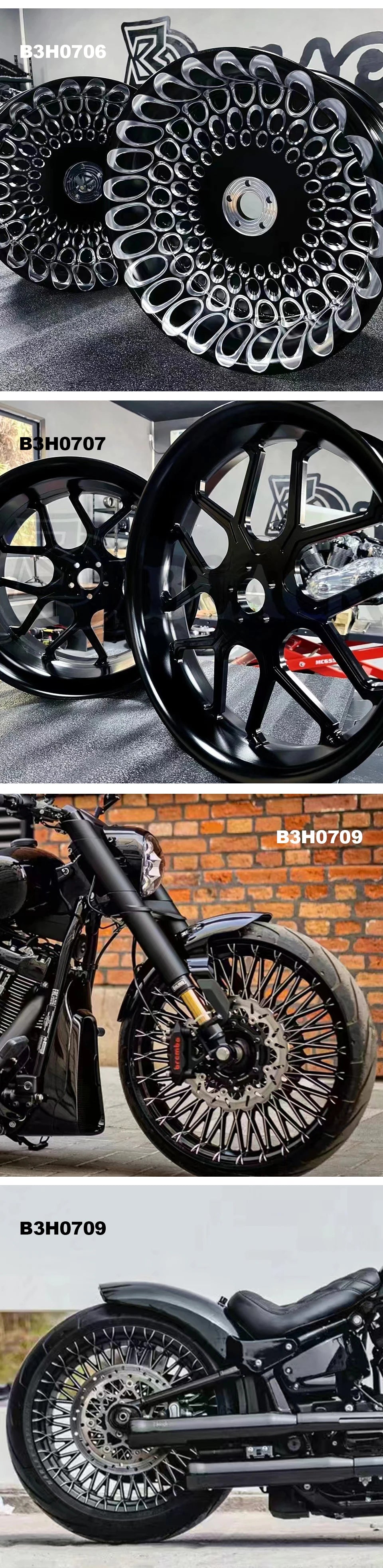 FORGED ALUMINUM 21 WHEELS for Harley Davidson 2017 Touring Models 2018 Softail Models Front Position New Condition